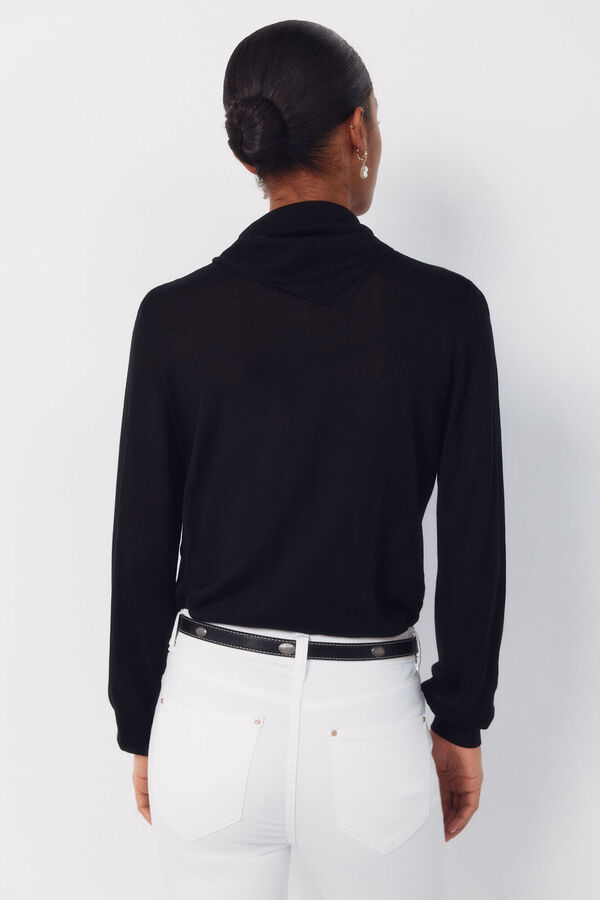 Cortefiel Chaqueta b&aacute;sica punto Negro