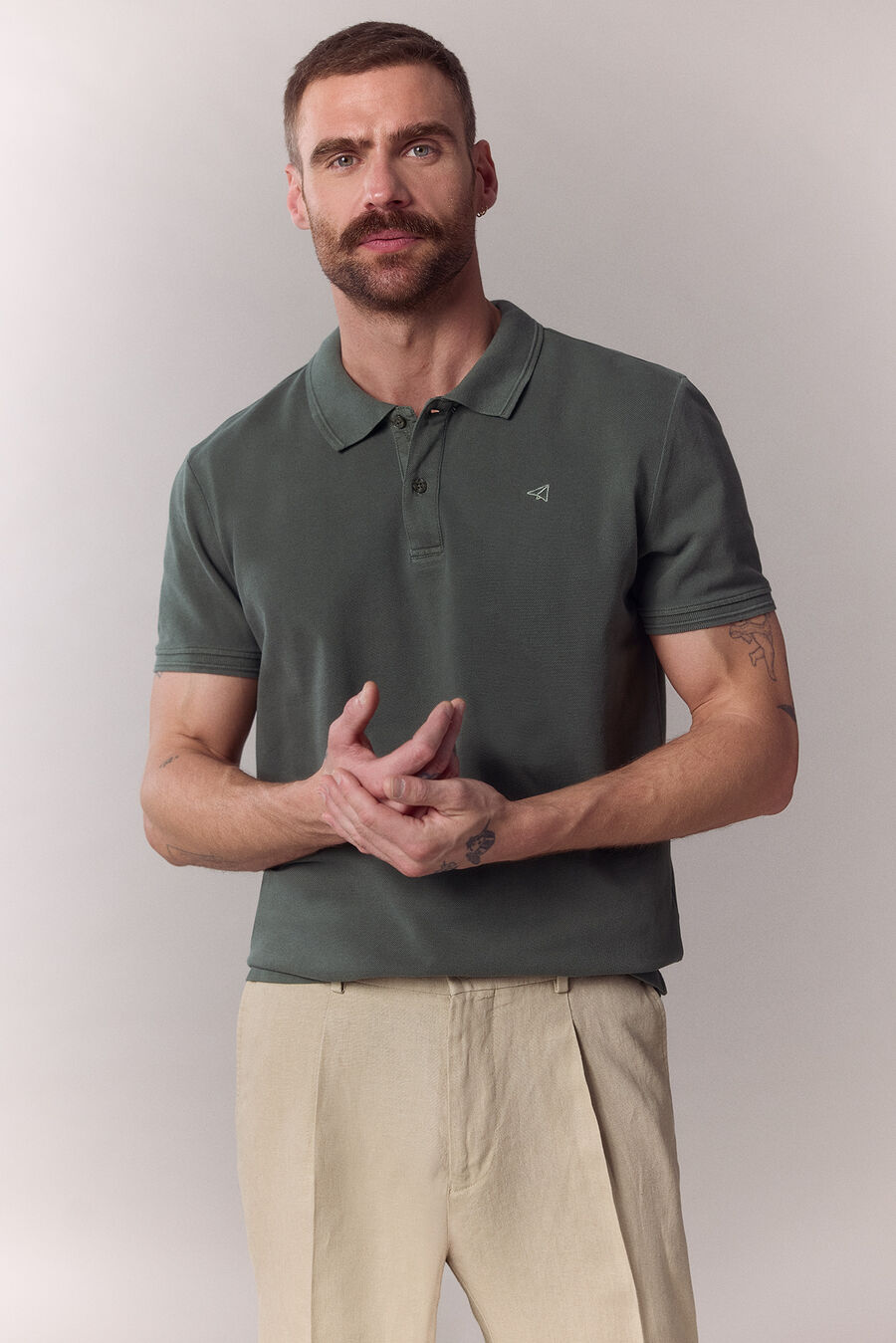 Polo básico piqué lavado