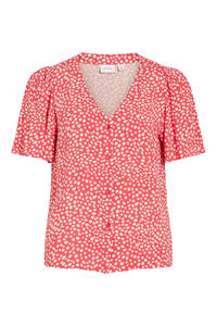 Vila Blusa de manga curta em viscose