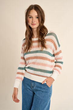 Molly Bracken Jersey de mujer de manga larga de rayas