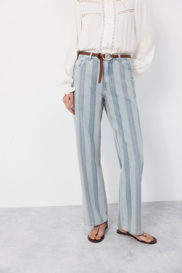 Cortefiel Jeans rayas Recto Azul oscuro