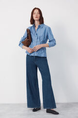 Cortefiel Camisa rayas entallada Estampado azul