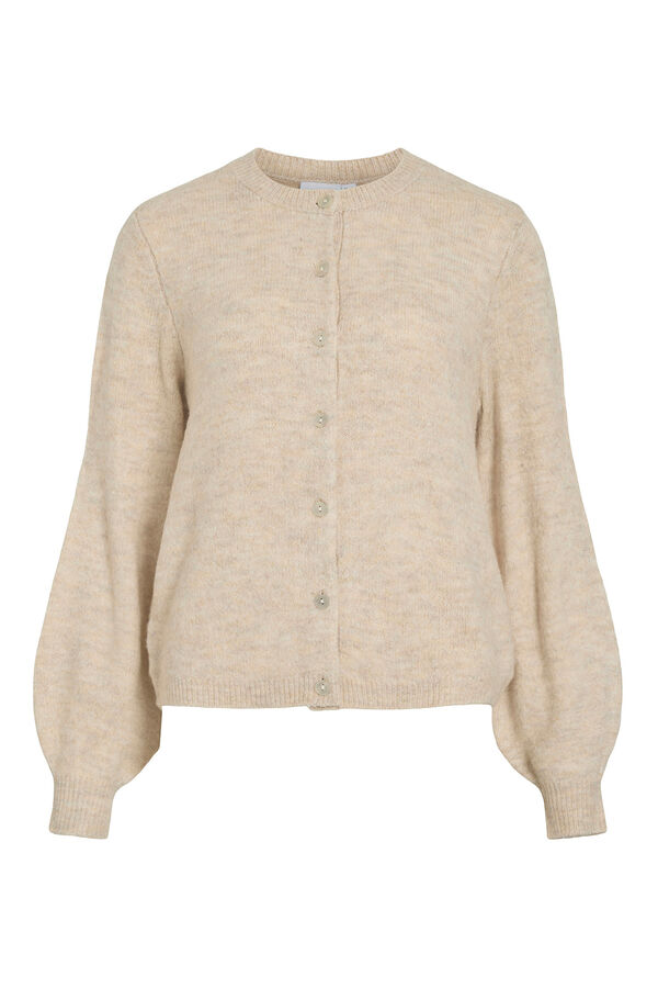 Vila Jersey-Knit -down knit cardigan Beige