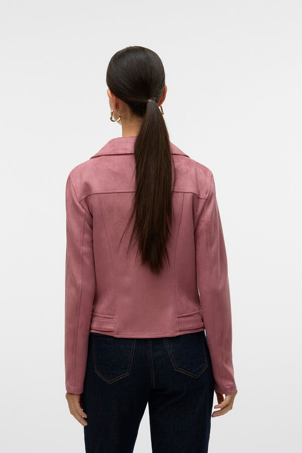 Vero Moda Blus&atilde;o em camur&ccedil;a com tachas Roxo