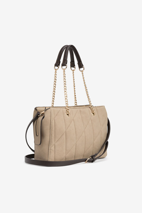 Vilanova Mala City com efeito camur&ccedil;a acolchoada Tostado