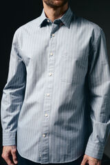 OOTO Camisa rayas twill Azul oscuro