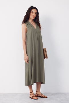 Cortefiel Vestido fluido manga sisa