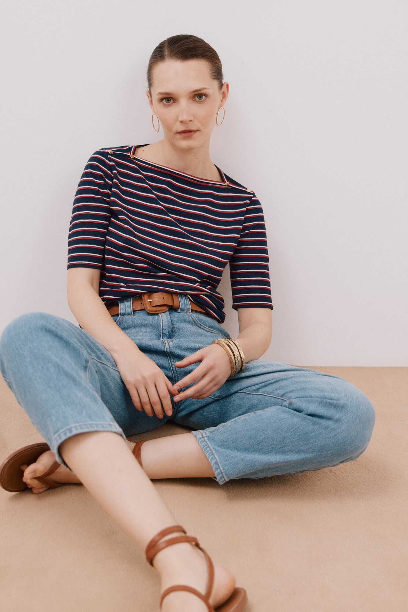 Cortefiel Camiseta b&aacute;sica escote barco