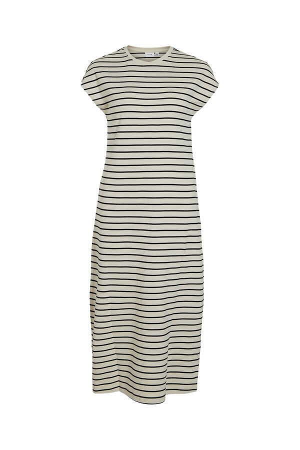 Vila Vestido midi de algod&oacute;n org&aacute;nico Estampado blanco