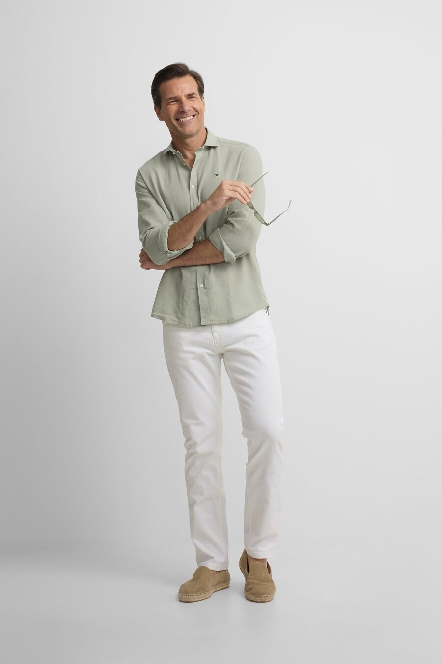 Camisa sport lino medio