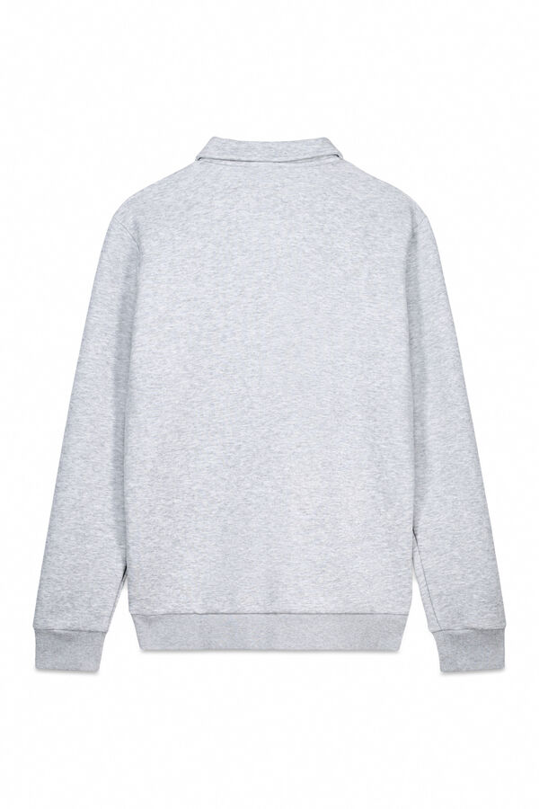 OOTO Sudadera cuello cremallera Gris