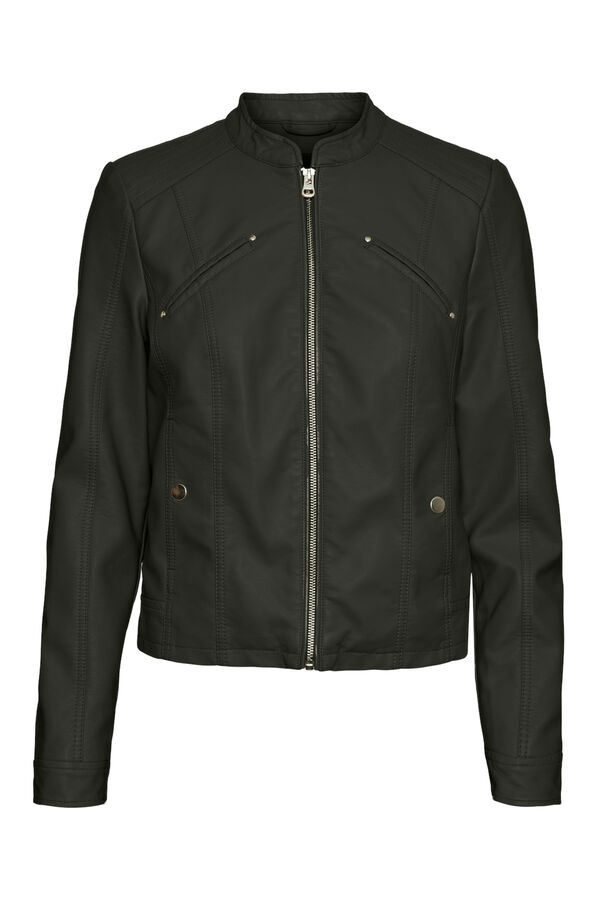 Vero Moda Curve Faux leather jacket plus size Black