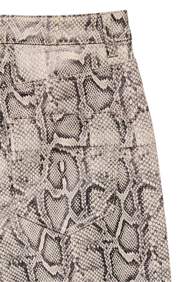Vero Moda Pantal&oacute;n efecto piel de serpiente Beige