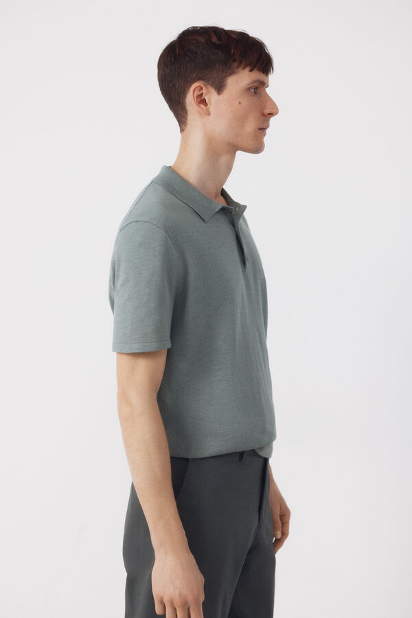 Cortefiel Jersey polo manga corta algod&oacute;n Kaki