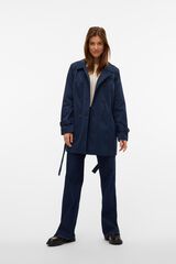 Vero Moda Women's 3/4 trench coat with belt Navy