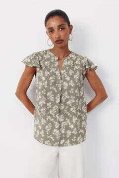 Cortefiel Blusa fluida manga vuelo
