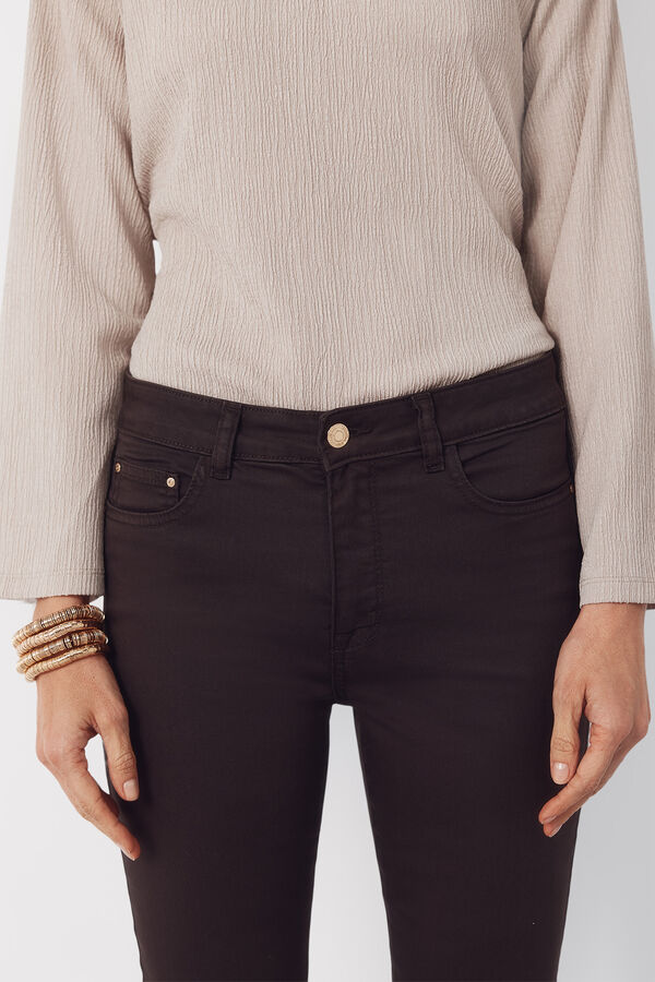 Cortefiel Jeans Sensational Pitillo color Marr&oacute;n oscuro