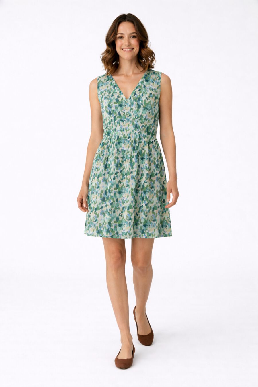 Vestido corto de gasa chiffon