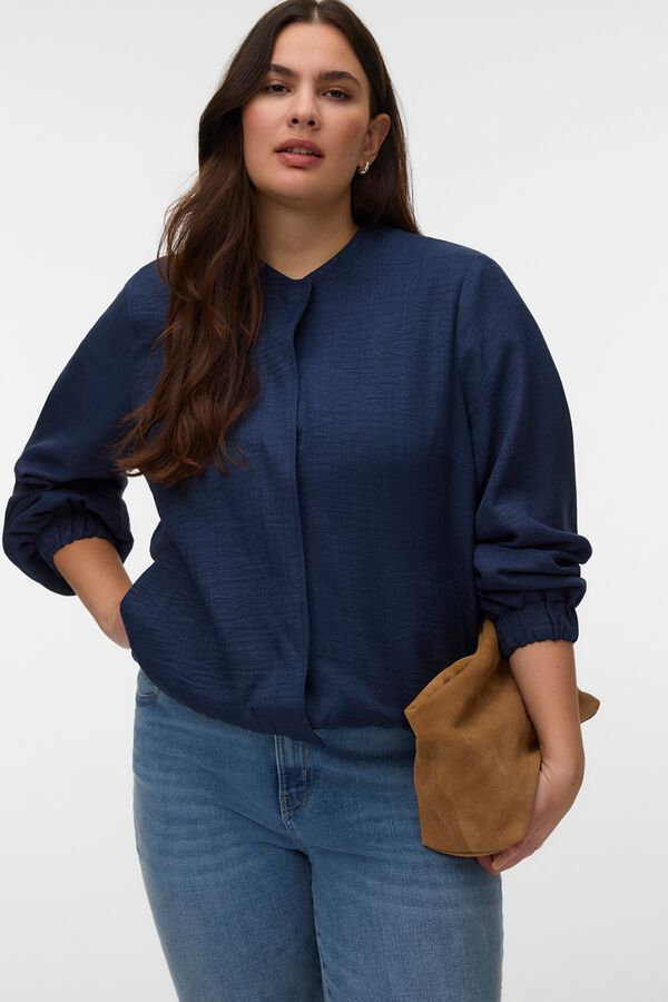 Vero Moda Curve Cazadora bomber talla grande Azul marino