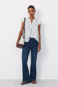 Cortefiel Blusa fluida manga vuelo