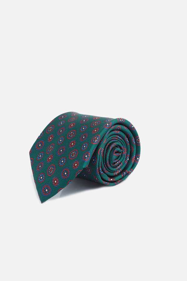 Silbon Corbata motivos ingleses Verde