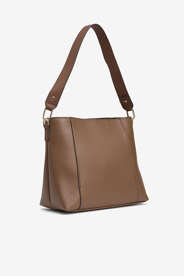 Vilanova Bolso de Hombro Efecto Piel Marrón