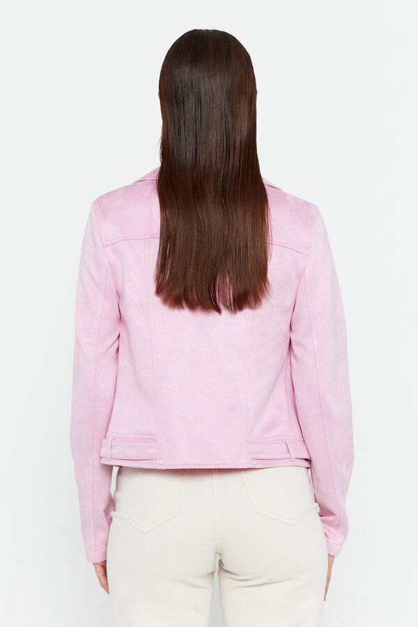 Vero Moda Blus&atilde;o de camur&ccedil;a com tachas Roxo