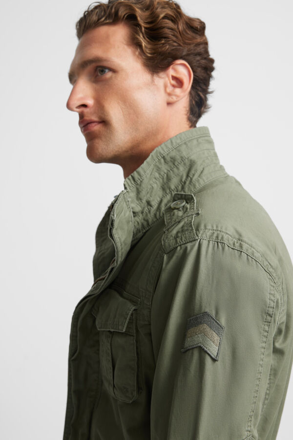 Silbon Garment dye military jacket Green