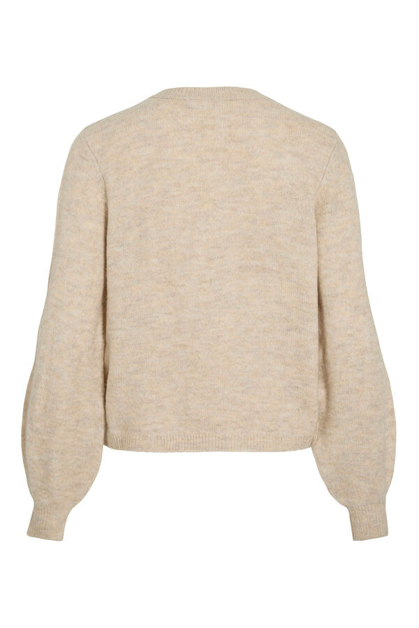 Vila Jersey-Knit -down knit cardigan Beige