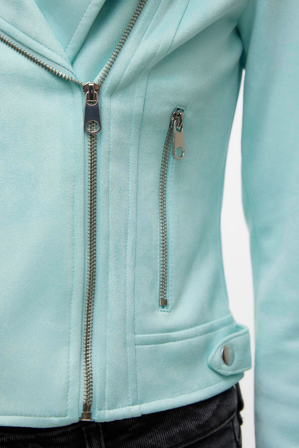 Vero Moda Blusão de camurça com tachas Azul