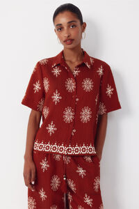 Cortefiel Camisa manga corta estampada