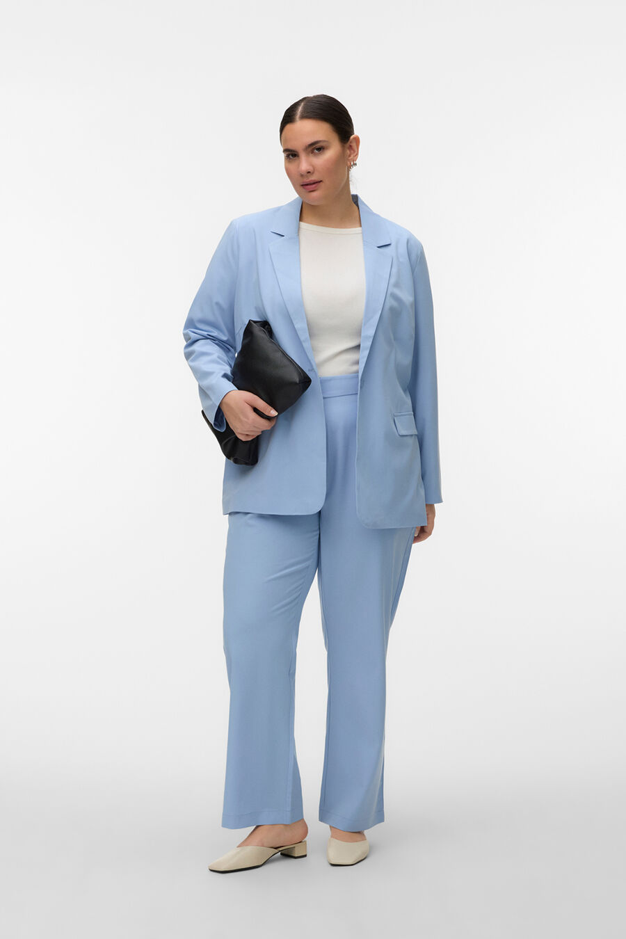 Blazer manga larga talla grande