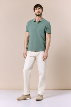 OOTO Polo b&aacute;sico em piqu&eacute; lavado