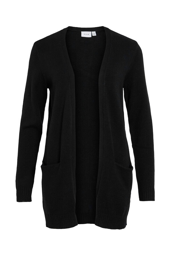 Vila C&aacute;rdigan de punto con viscosa Negro