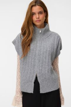 Vero Moda Chaleco de punto con cremallera
