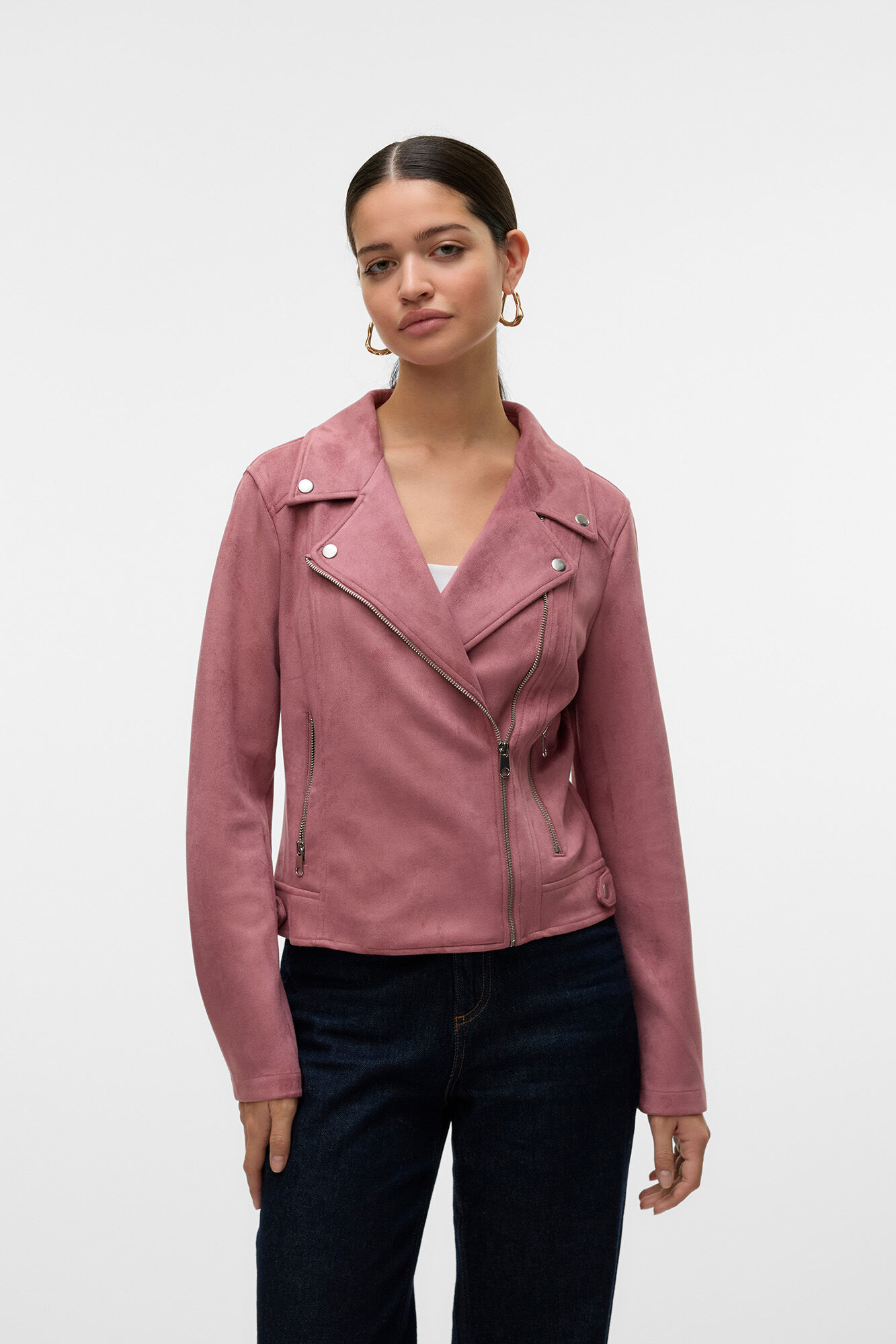 Vero Moda Cazadora de ante con tachuelas