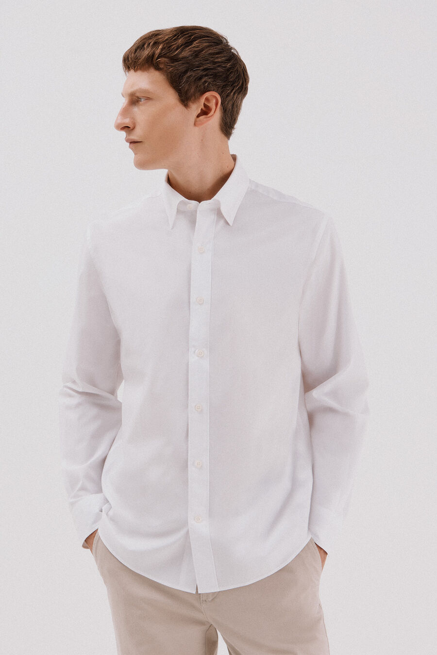 Camisa lisa algodón tencel