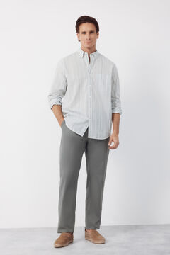 Cortefiel Camisa rayas algod&oacute;n slub
