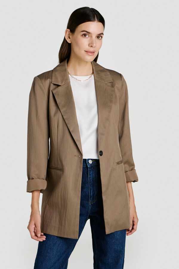 Vila Americana blazer abotonada Brown