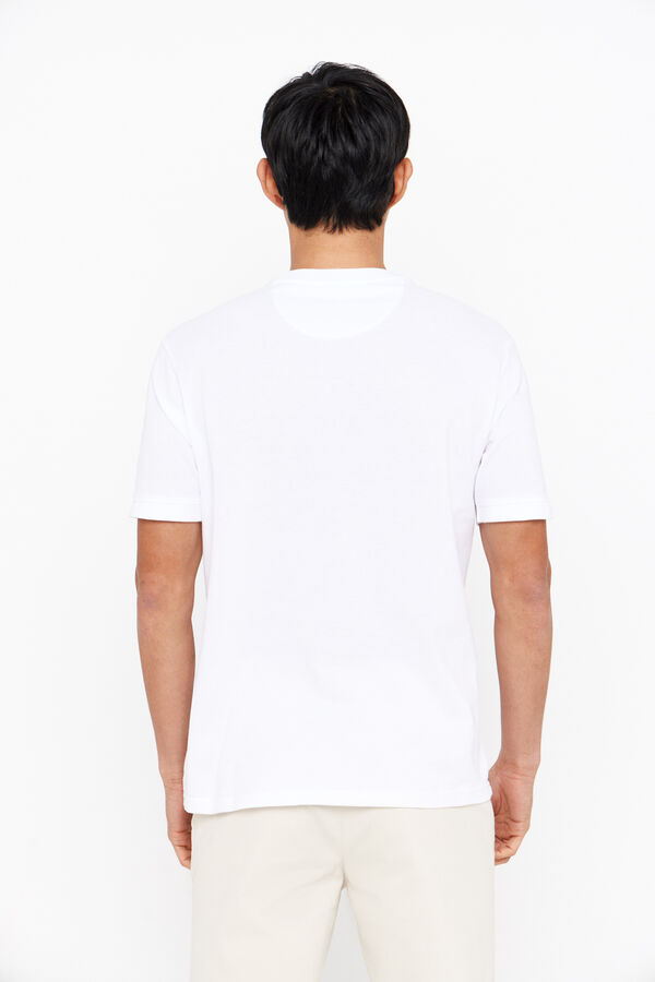 Cortefiel T-shirt básica piqué Branco