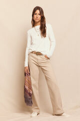 Slowlove Top b&aacute;sico melange White