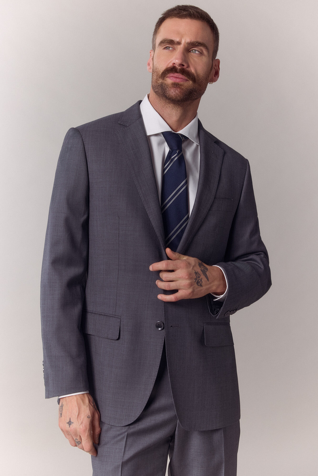 OOTO Blazer de fato de sarja