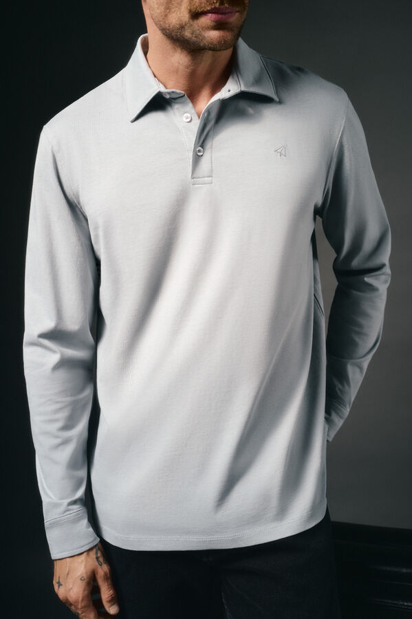 OOTO Long-handed polo Grey