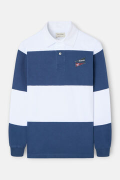 Silbon Polo de rugby riscas cl&aacute;ssica Azul