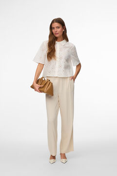 Vero Moda Camisa cropped com bordados