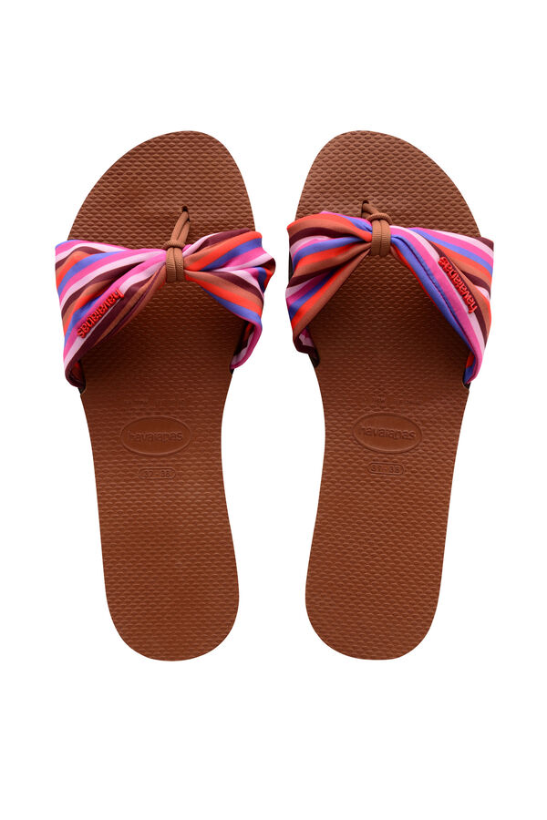 Cortefiel Havaianas You Saint Tropez Print sandals Brown