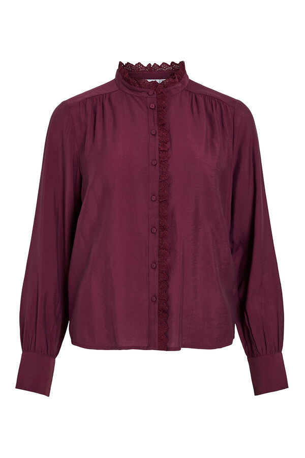 Vila Blusa de manga comprida com bordado ingl&ecirc;s Granada