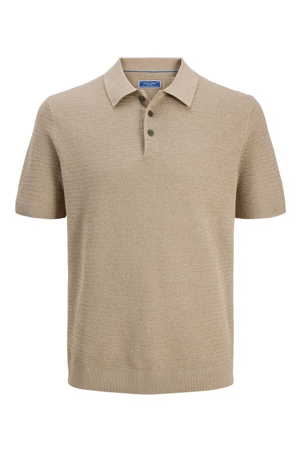 Jack & Jones Polo punto algod&oacute;n Beige