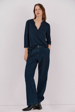 Cortefiel Blusa b&aacute;sica com gola mao