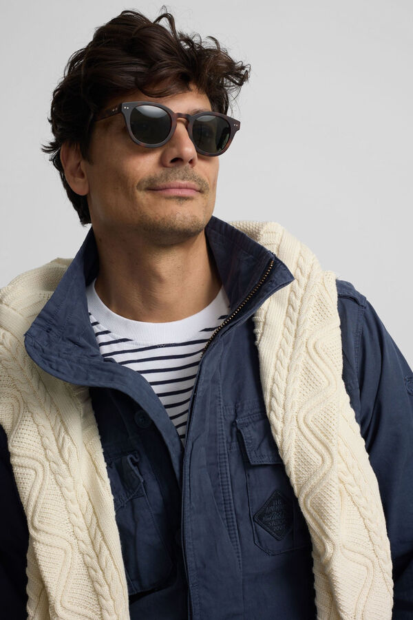 Silbon Parka parches Azul marino